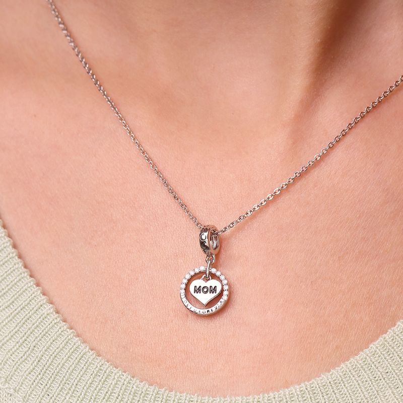 I Love U Forever Mom Heart Pendant