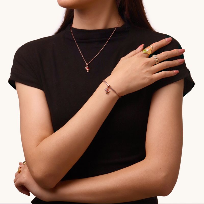 Sweet Flocke Deer Pendant