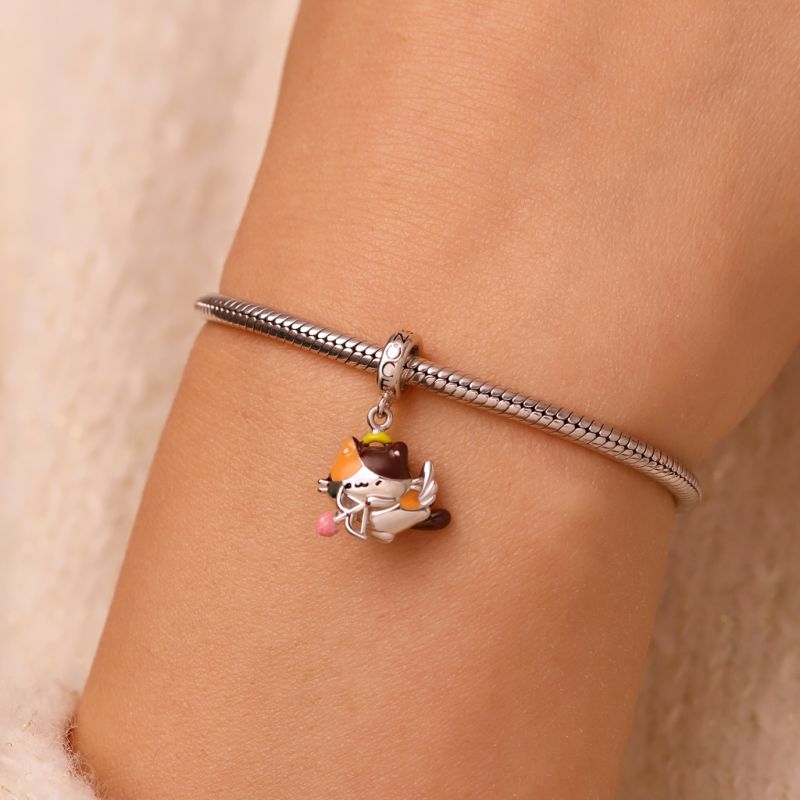 Cupid the Calico Cat Pendant