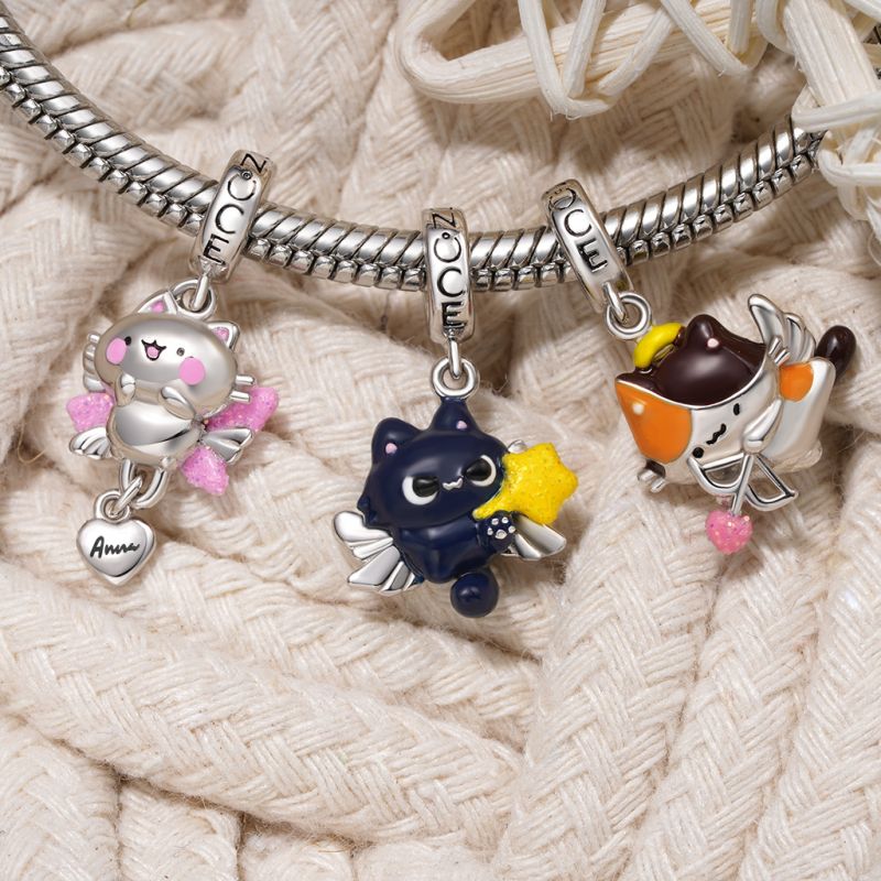 Cupid the Calico Cat Pendant