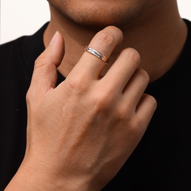 Cubic Zirconia Mens Band