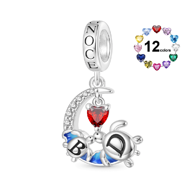 Mothers Day Moon Turtles Pendant