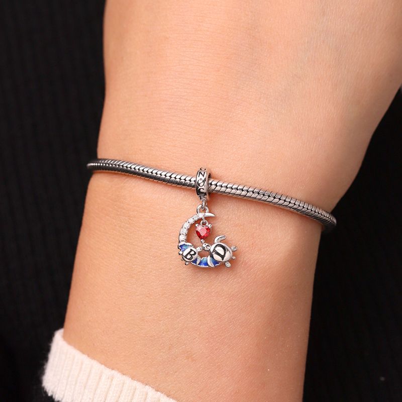 Mothers Day Moon Turtles Pendant