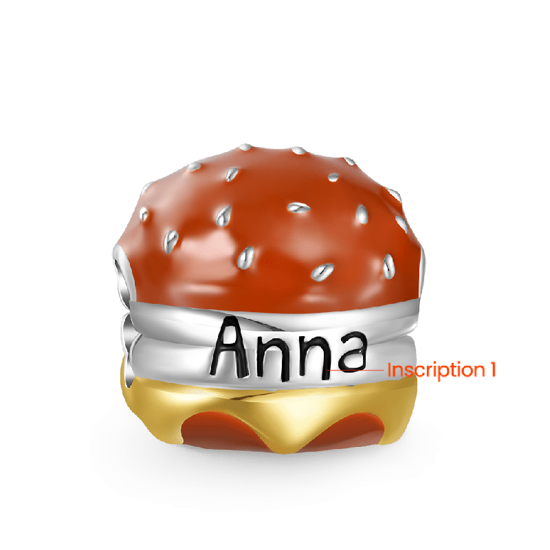 Delicious Burger Engravable Charm