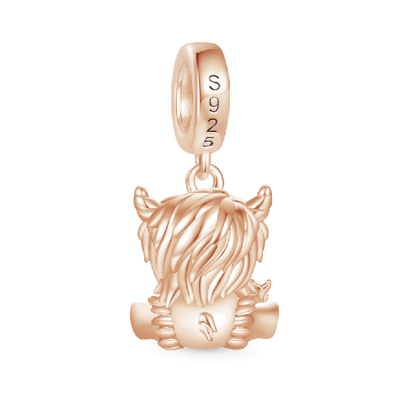 Highland Cow Mother and Child Pendant