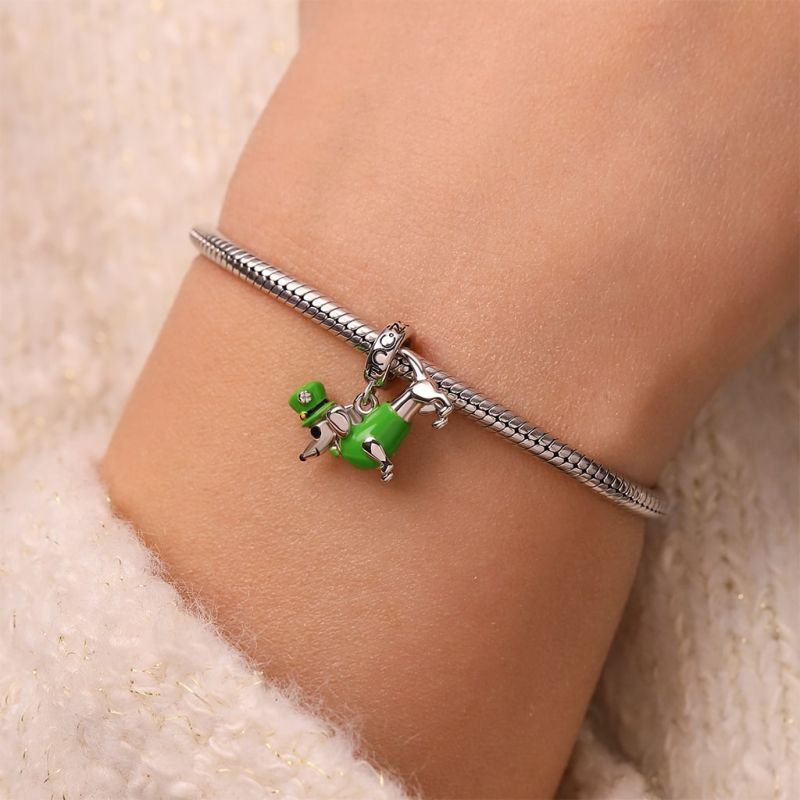 St. Patricks Day Dachshund Pendant