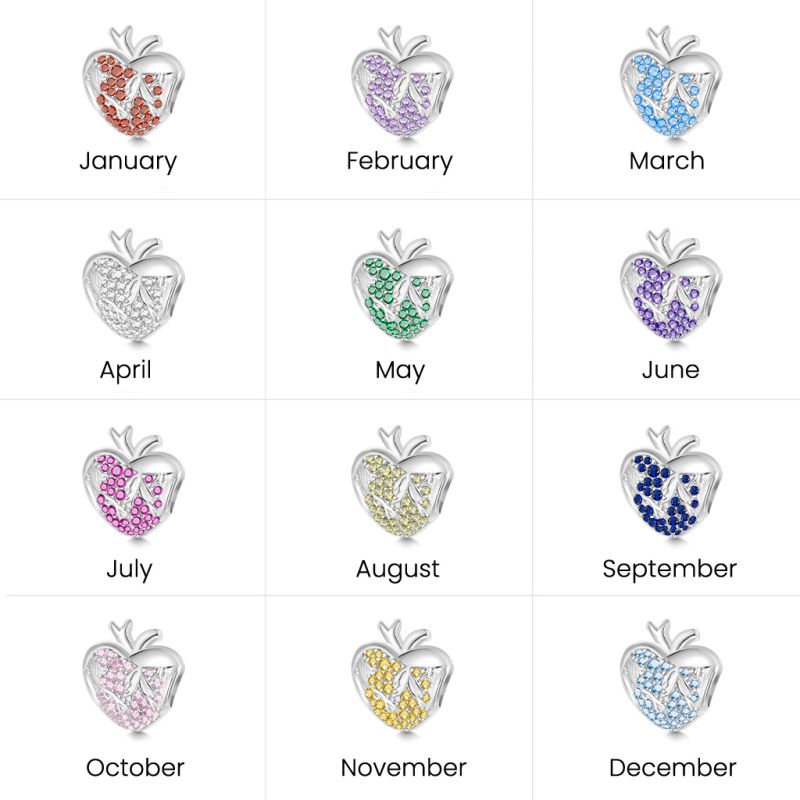 Pink Crystal Engravable Heart Charm