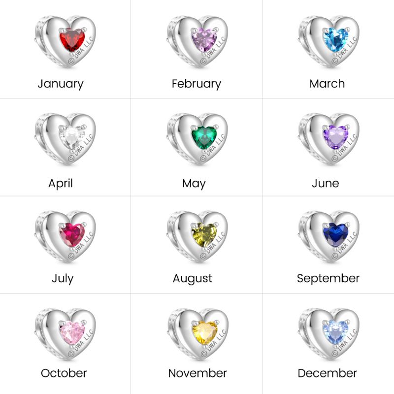 Deadly Nadder Heart Birthstone Charm