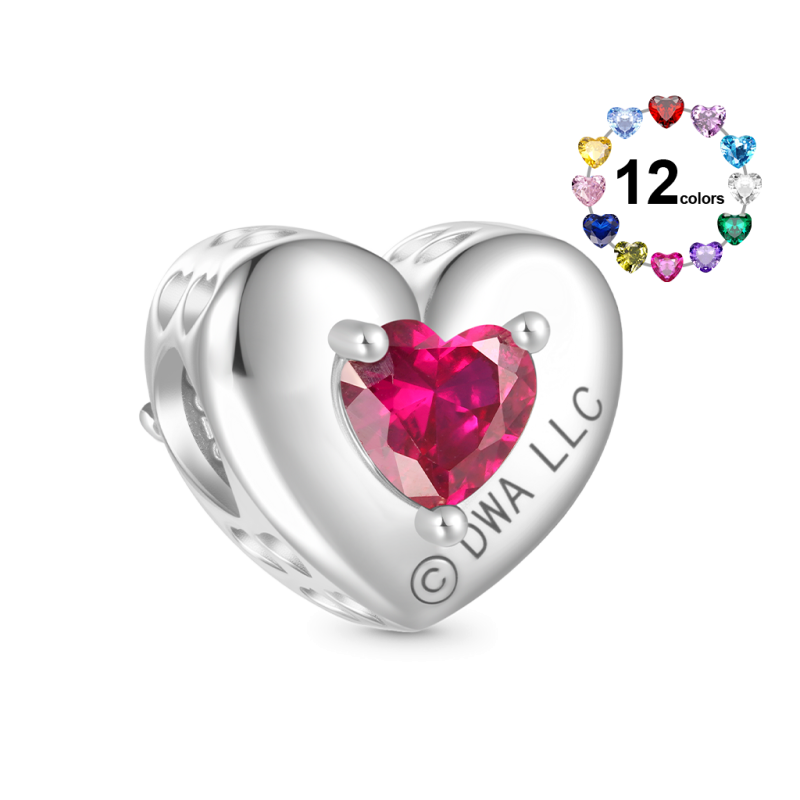 Deadly Nadder Heart Birthstone Charm