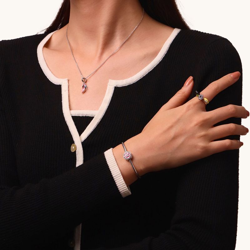 Wicked Pink Logo Charm