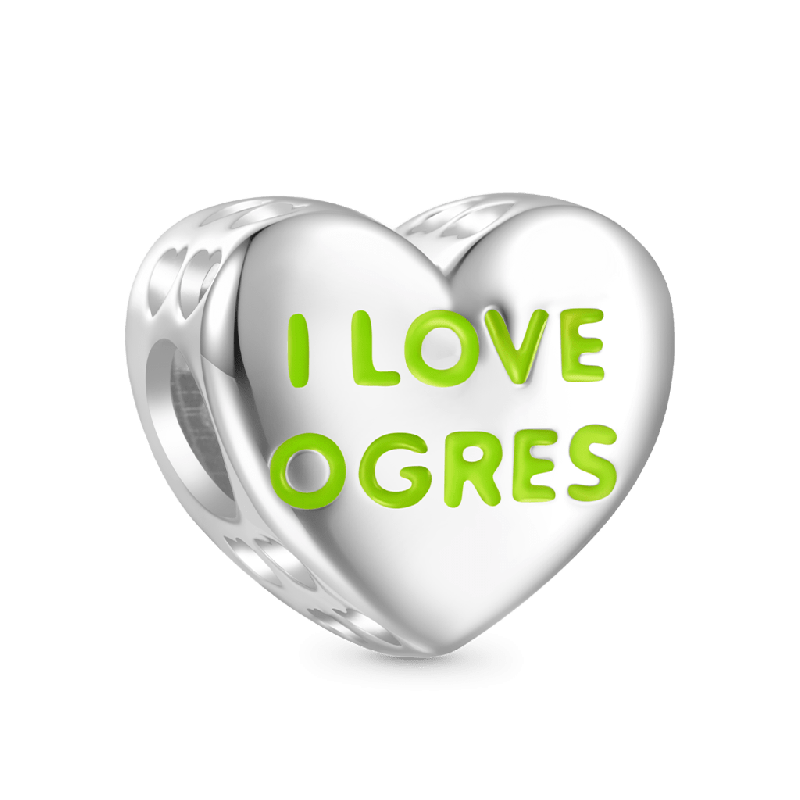 Shrek & Fiona Love Heart Charm