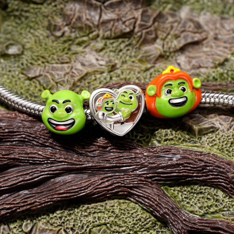 Shrek & Fiona Love Heart Charm