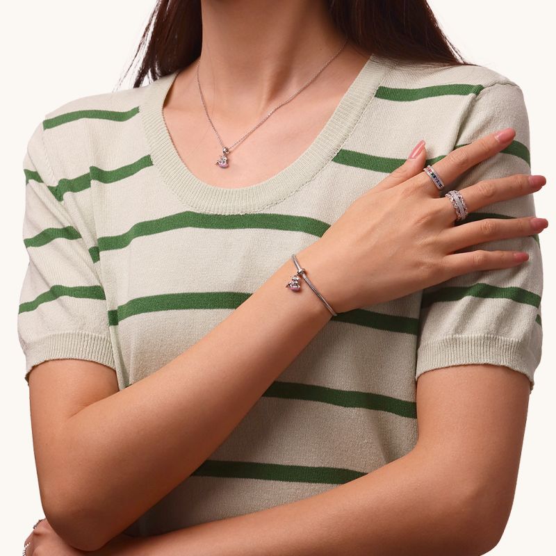 Easter Eggs Kissing Bunny Charm