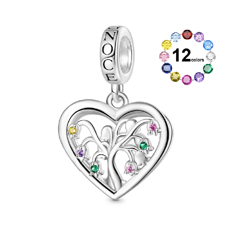 Lily Tree of Life Heart Pendant
