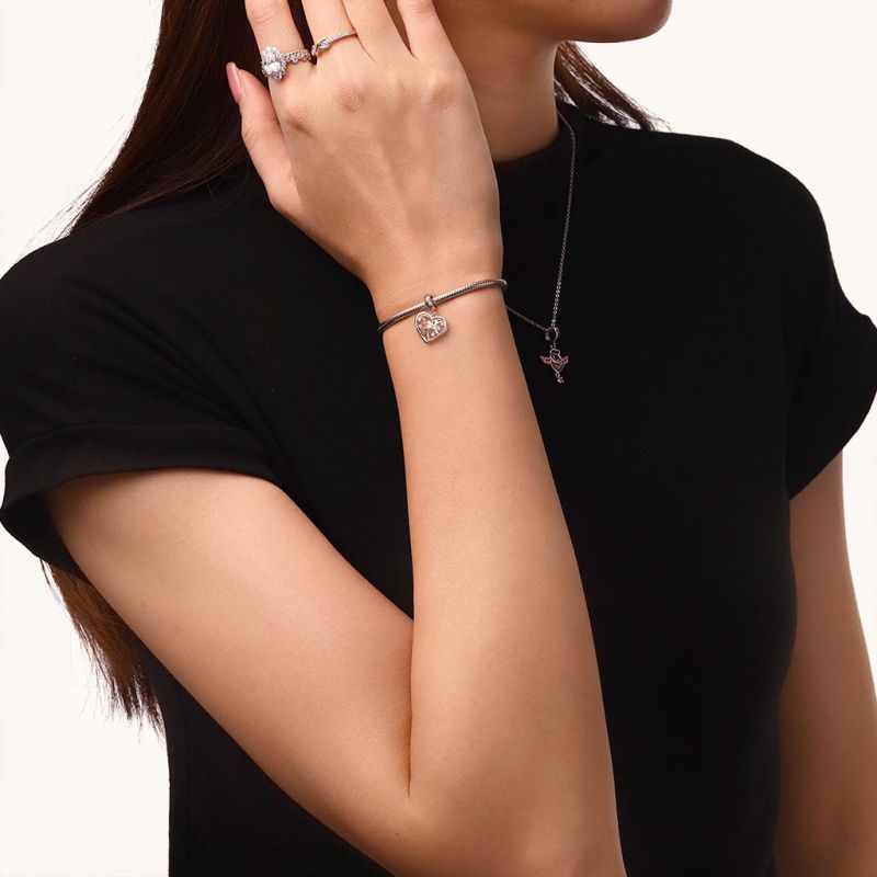 Lily Tree of Life Heart Pendant