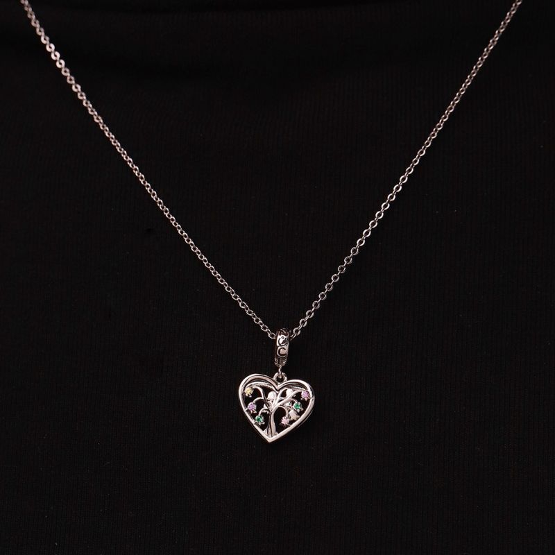 Lily Tree of Life Heart Pendant