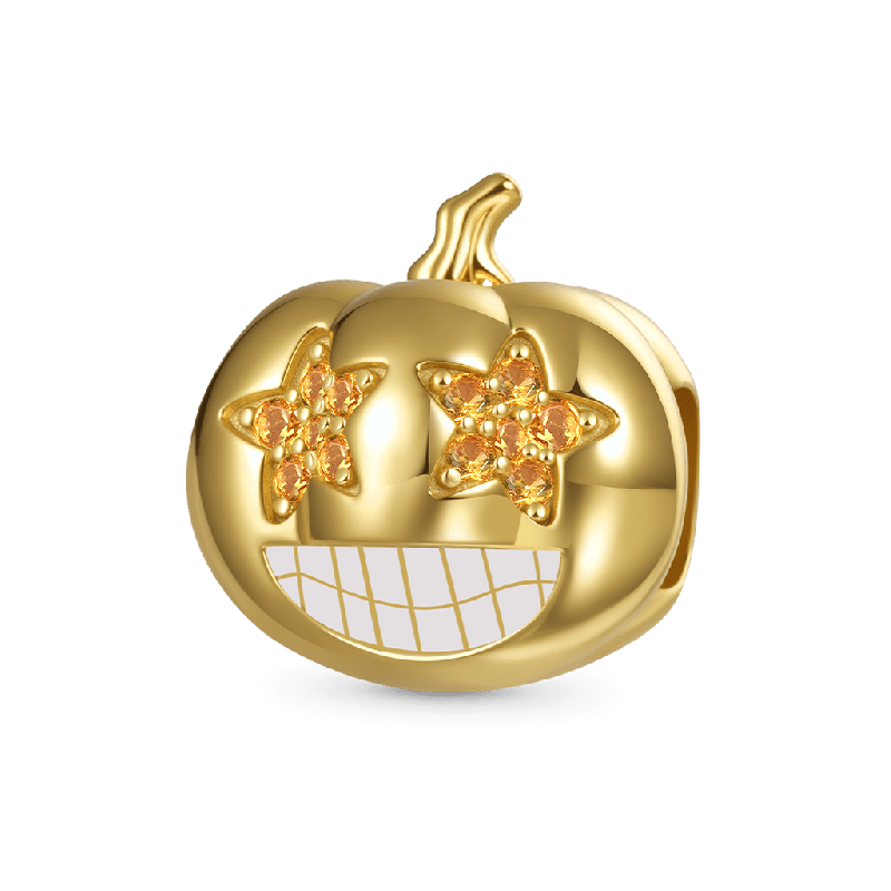 Pumpkin Star Eyes Charm