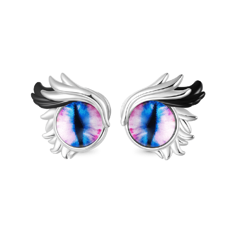 Owl Evil Eye Stud Earrings
