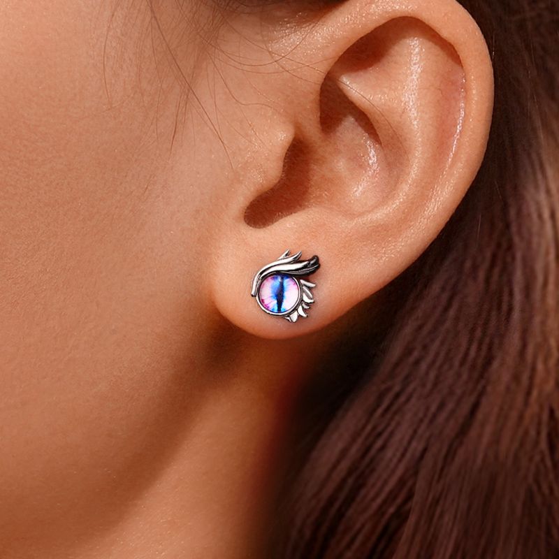 Owl Evil Eye Stud Earrings