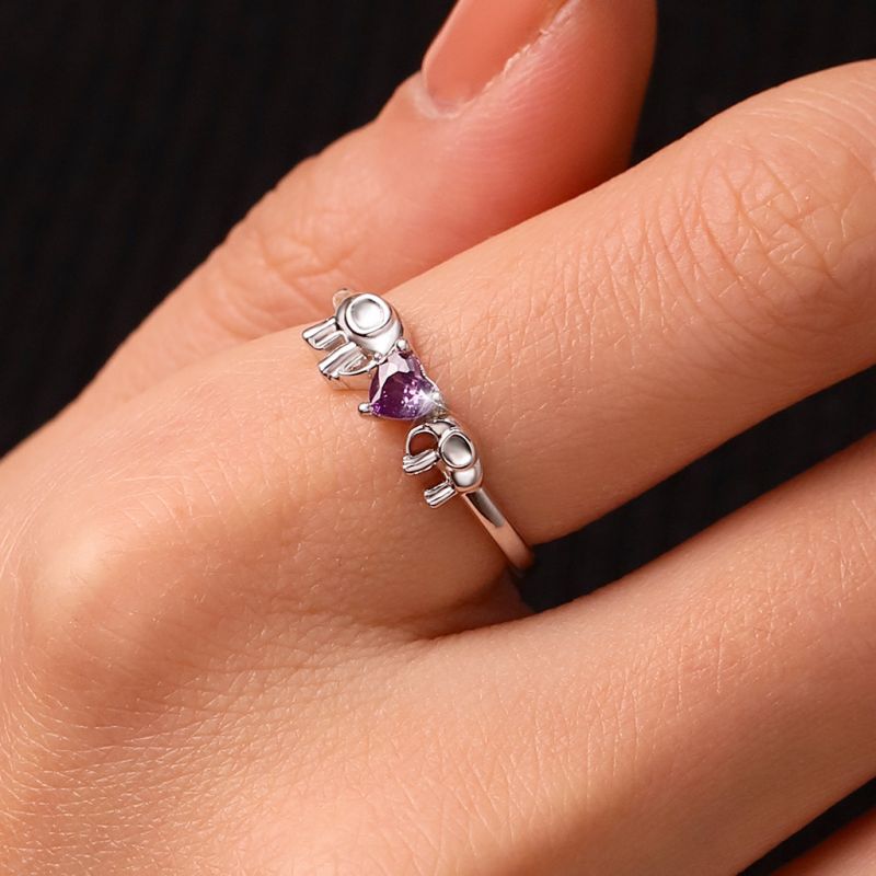 Elephant Mother Love Child Heart Ring