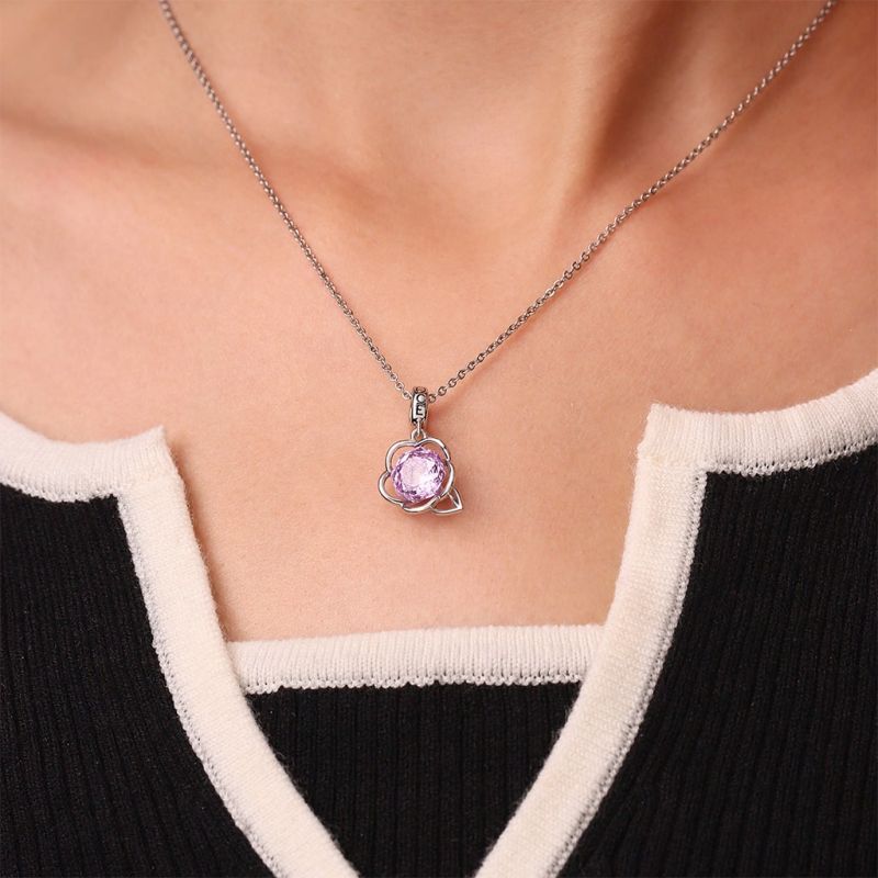 Rose-cut Floral Pendant