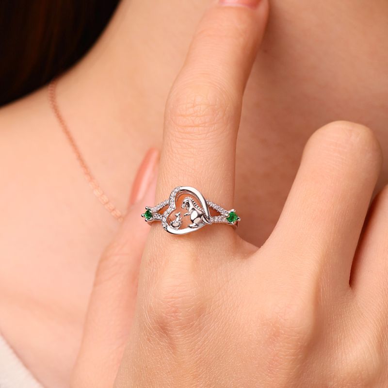 Dinosaur Heart Ring
