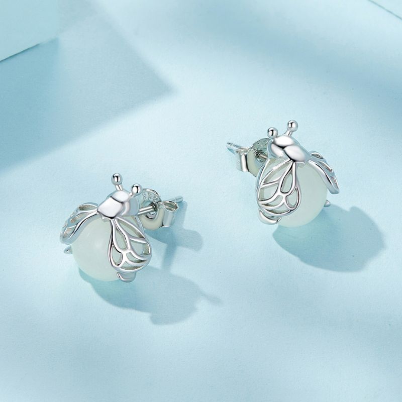 Sparkling Firefly Stud Earrings