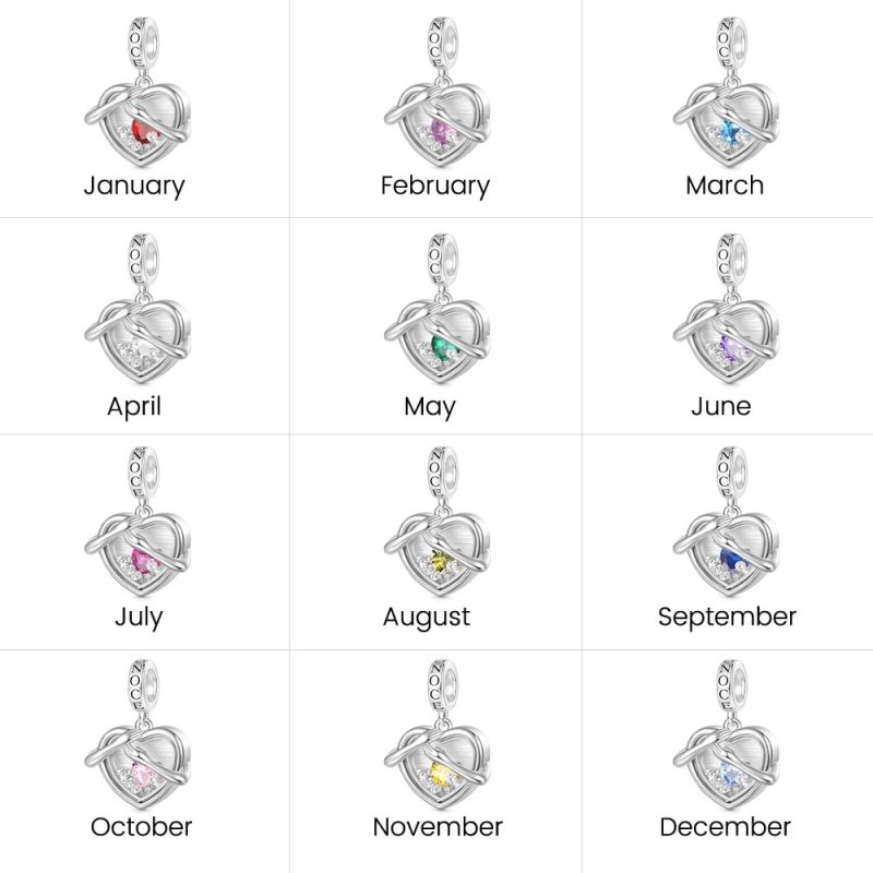 Hug Love Locket Birthstone Pendant