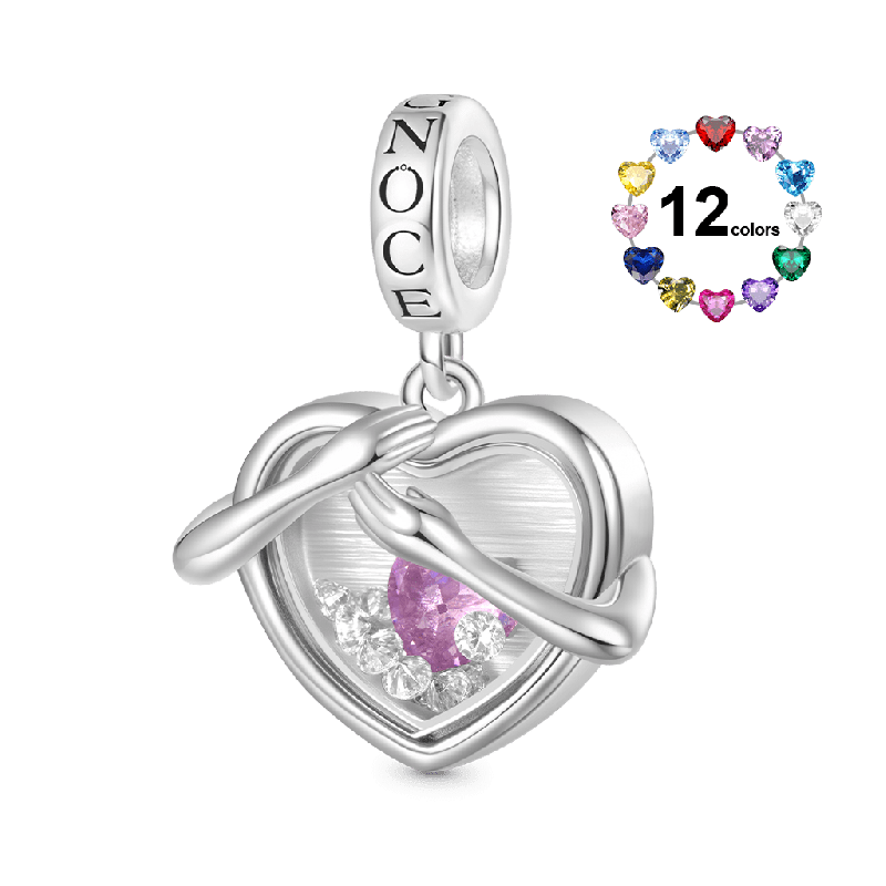 Hug Love Locket Birthstone Pendant