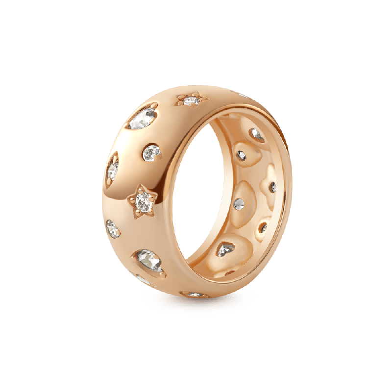 Rose Gold Mixed Shape Vintage Ring