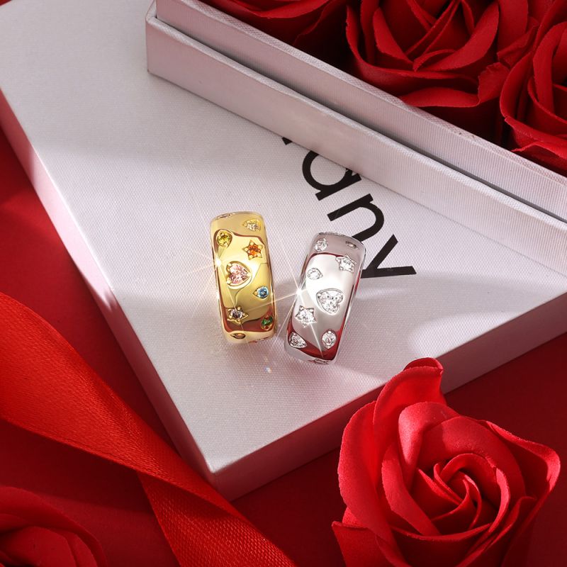 Rose Gold Mixed Shape Vintage Ring