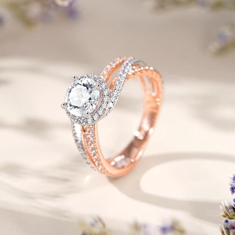 Fancy Round Twisted Rope Crossover Ring