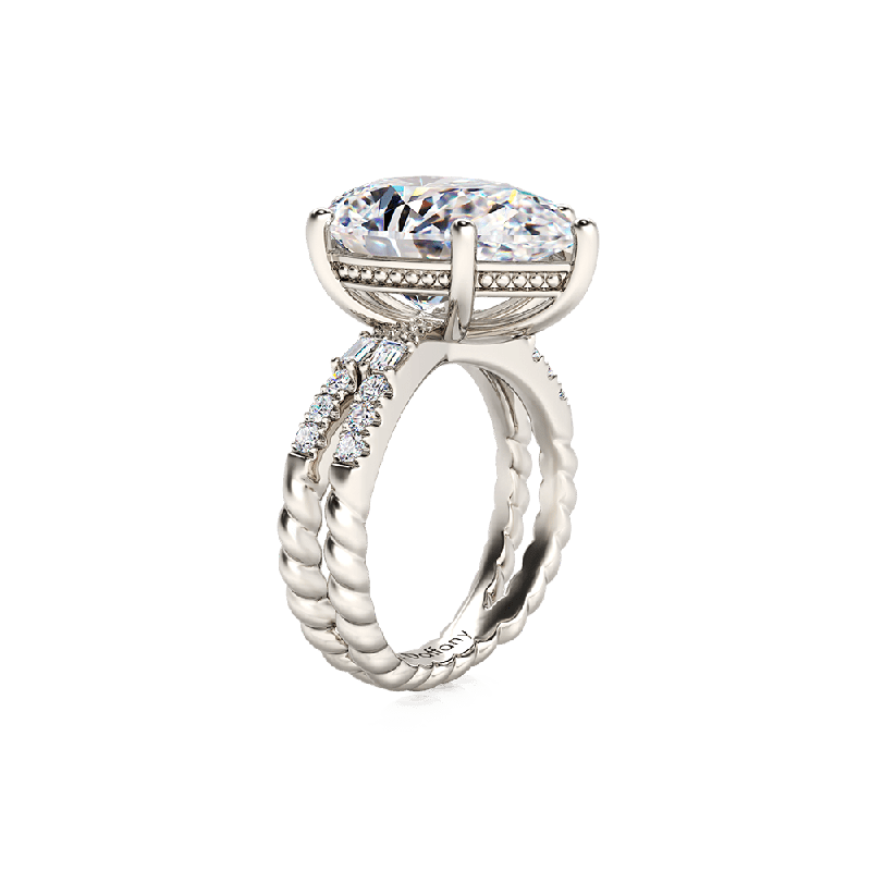 Pear Cut Split Shank Cocktail Ring