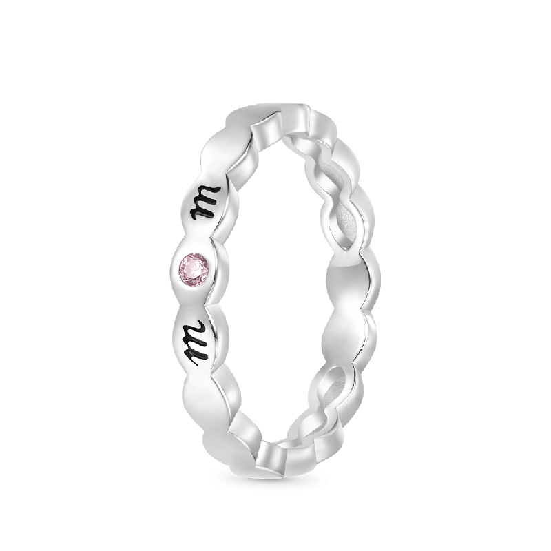 Heart Teardrop Eternity Ring