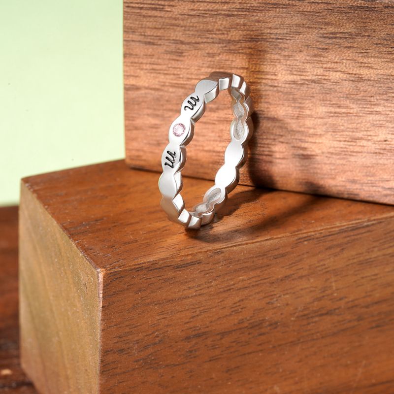 Heart Teardrop Eternity Ring