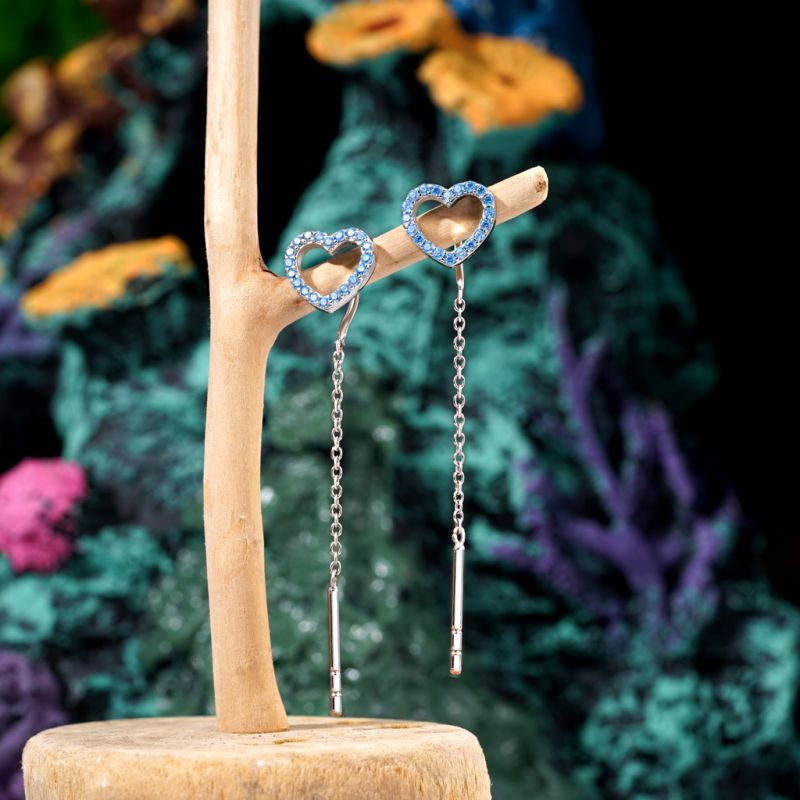 Open Heart Threaders Earrings