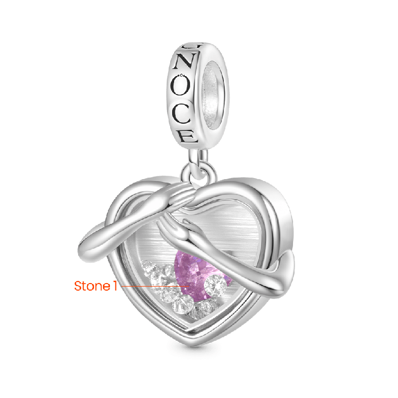 Hug Love Locket Birthstone Pendant