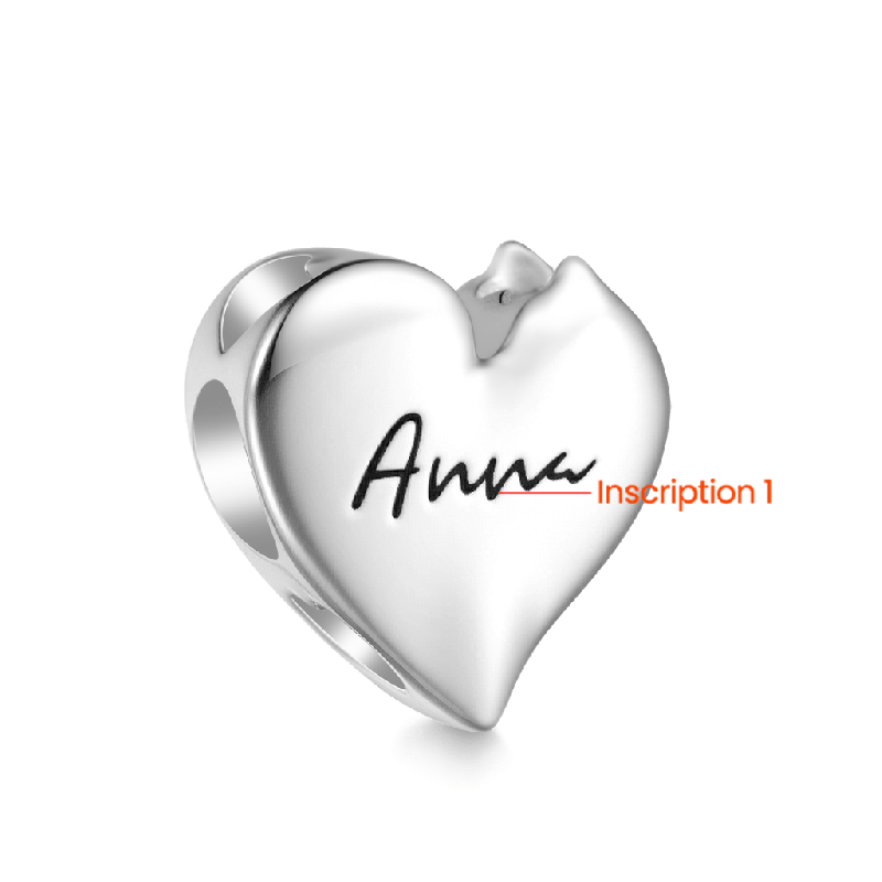 Cat Love Heart Charm