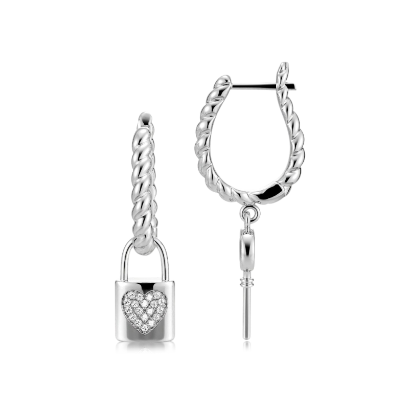 Twisted Rope English Lock Earrings