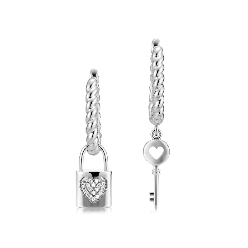 Twisted Rope English Lock Earrings