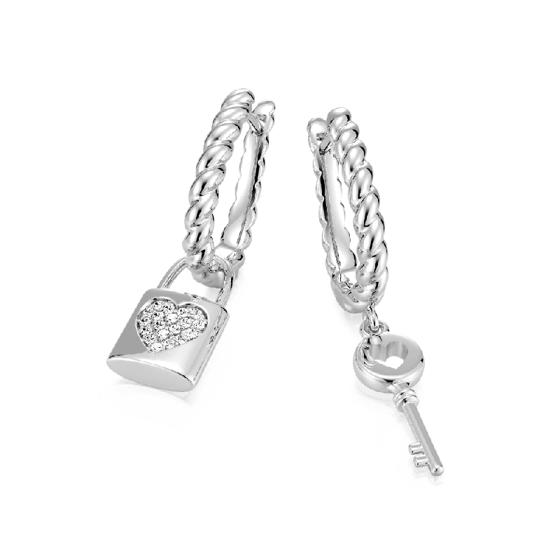 Twisted Rope English Lock Earrings