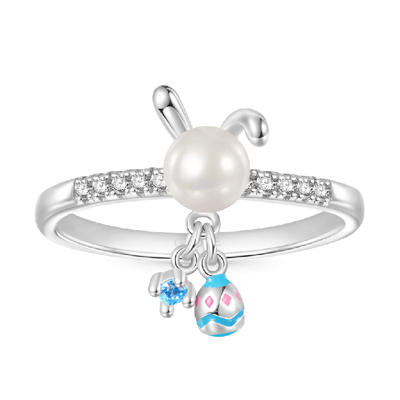 Easter Pearl Bunny Ear Ring