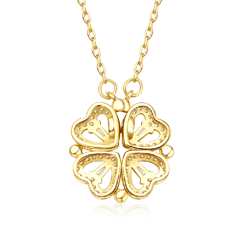 Gold Color Fourleaf Clover Necklace