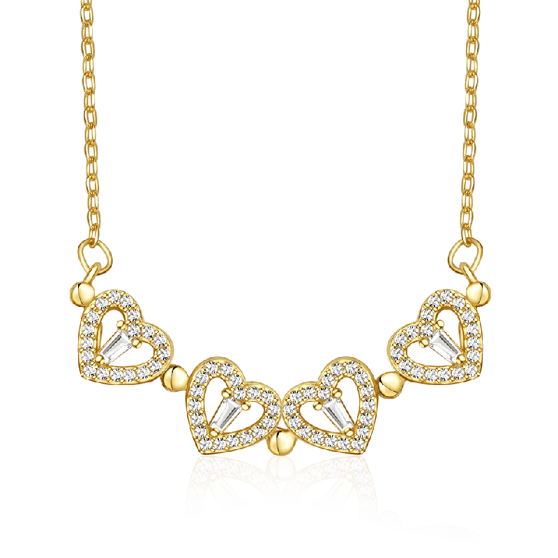 Gold Color Fourleaf Clover Necklace