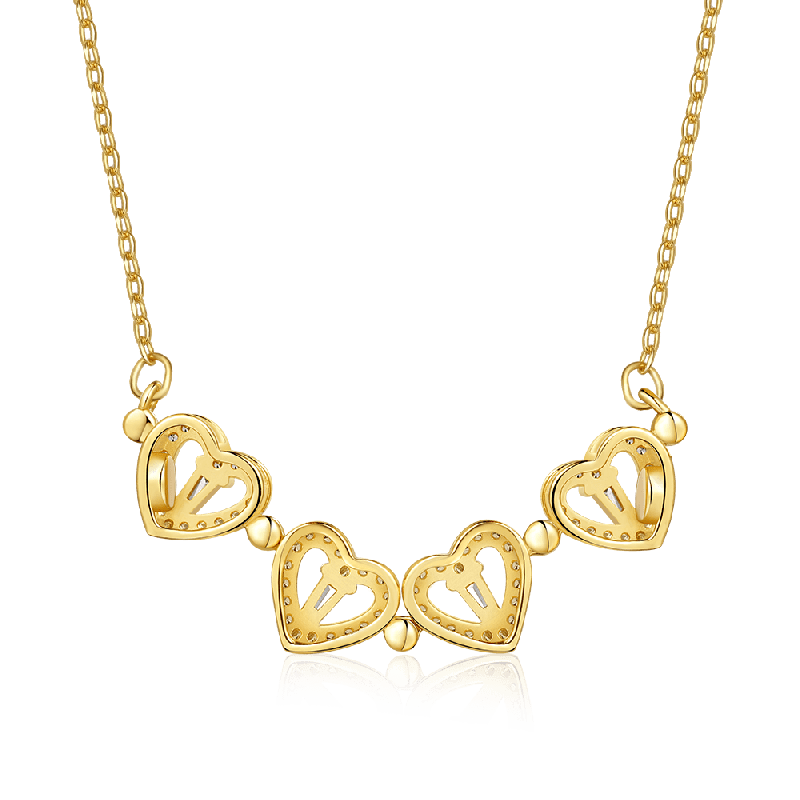 Gold Color Fourleaf Clover Necklace