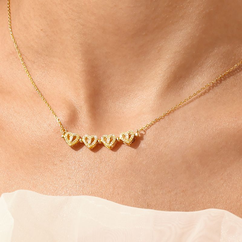 Gold Color Fourleaf Clover Necklace