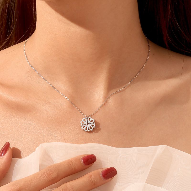 Silver Fourleaf Clover Necklace