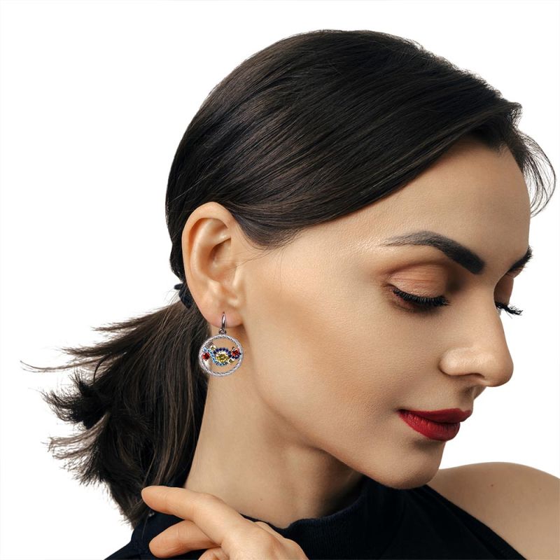 Starry Night Twisted Rope Earrings