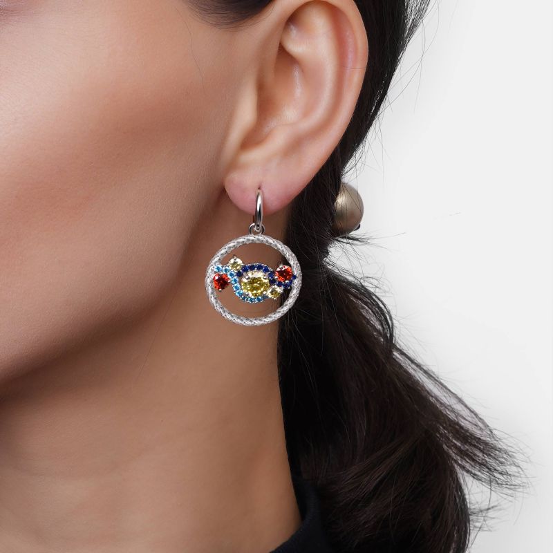 Starry Night Twisted Rope Earrings