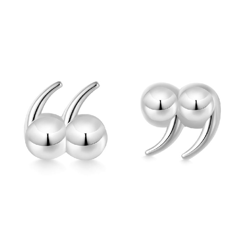 Quotation Mark Stud Earrings